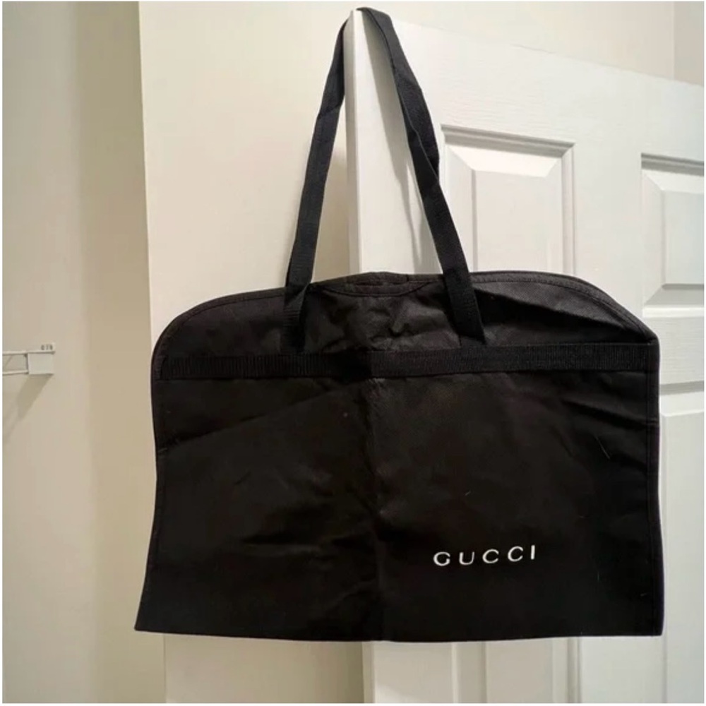 Gucci Black Logo Travel Garment Tote
